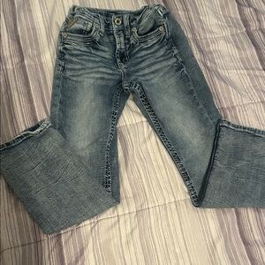 Kids Buckle Savage Stylish Blue Denim Jeans